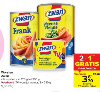 Carrefour Market Zwan Worsten 3 x 230g aanbieding