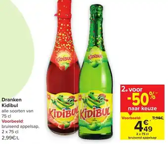 Carrefour Market Kidibul Dranken 2 x 75cl aanbieding