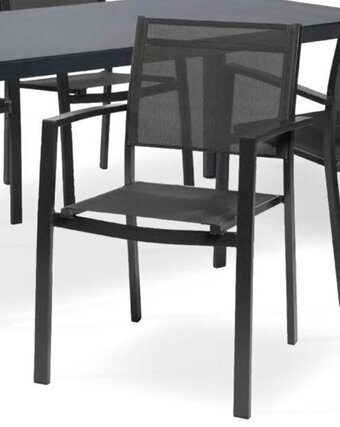 Hicacos Stoel Stapelbaar - Aluminium , Rug en Zitting in Textileen