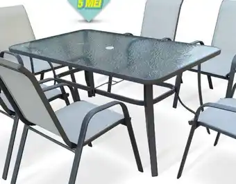 Treviso Tafel 150 x 90cm - staal