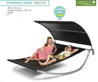 Ricci XL Schommelligbed 180 x 223cm , Hoogte Scherm 147cm