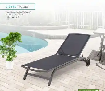 Hubo Tulsa Ligbed 199 x 76 x 32cm aanbieding