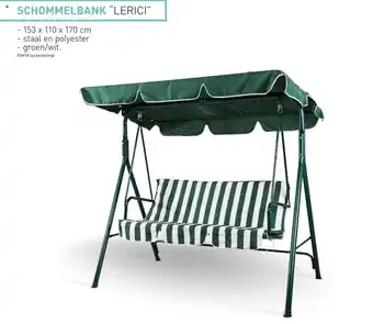 Hubo Lerici Schommelbank 153 x 110 x 170cm aanbieding