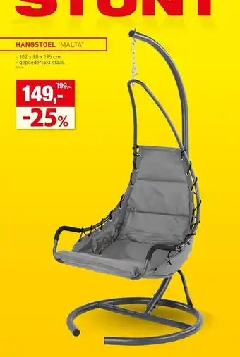 Hubo Malta Hangstoel 102 x 90 x 195cm aanbieding