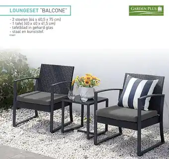 Hubo Balcone Loungeset 2 Stoelen , 1 Tafel aanbieding