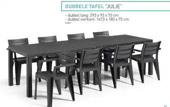 Hubo Dubbele tafel "julie" (978401) aanbieding