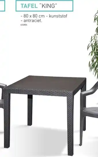 Hubo Tafel "king 80 x 80cm aanbieding