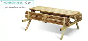 Hubo Picknicktafel 180cm aanbieding