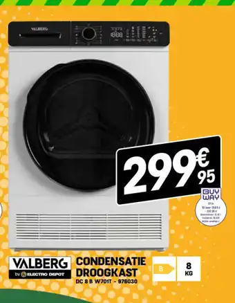 Electro Depot Valberg condensatie droogkast DC 8 B W701T aanbieding
