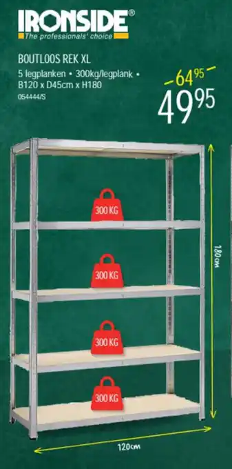HandyHome Ironside Boutloos Rek XL aanbieding
