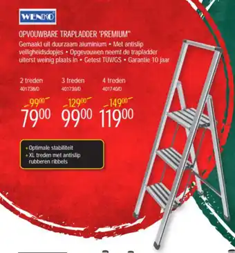 HandyHome Wenko Opvouwbare Trapladder Premium aanbieding