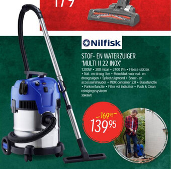 Nilfisk Stof- En Waterzuiger 'Multi II 22 Inox'