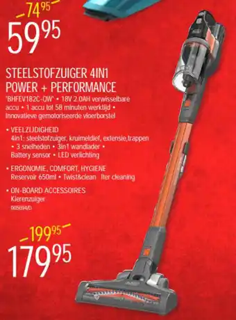 HandyHome Steelstofzuiger 4in1 Power + Performance aanbieding