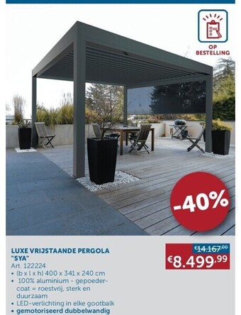 Zelfbouwmarkt Luxe vrijstaande pergola sya aanbieding