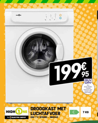 Electro Depot Droogkast met luchtafvoer aanbieding