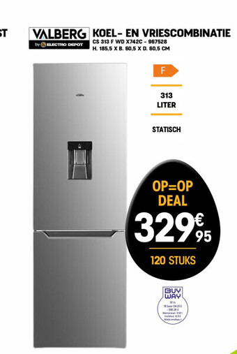 Electro Depot Koel- en vriescombinatie aanbieding
