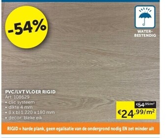 Zelfbouwmarkt Pvc/lvt vloer rigid aanbieding