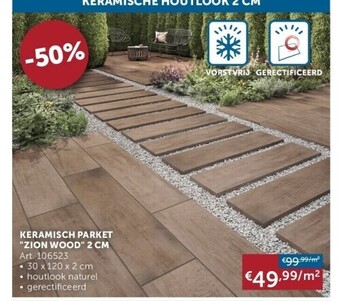 Zelfbouwmarkt Keramisch parket zion wood 2 cm aanbieding