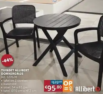 Zelfbouwmarkt Tuinset allibert donkergrijs aanbieding