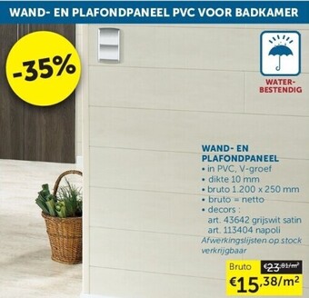 Zelfbouwmarkt Wand- en plafondpaneel aanbieding
