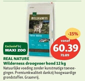 Maxi Zoo Real nature wilderness droogvoer hond 12 kg aanbieding