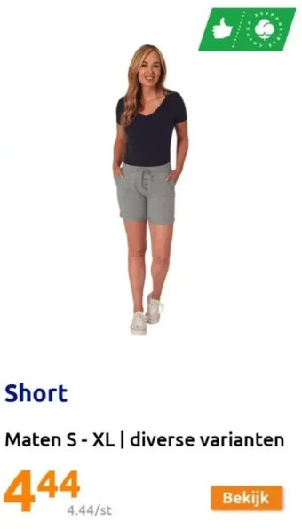 Action Short aanbieding