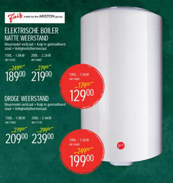 Elektrische Boiler Natte Weerstand