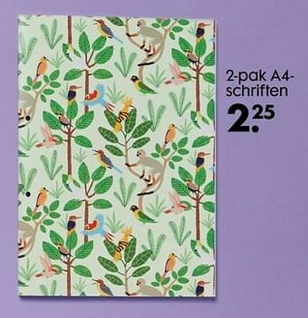 HEMA 2-pak a4- schriften aanbieding