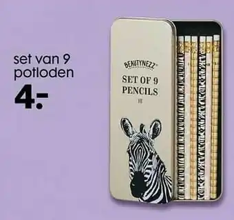 Set van 9 potloden