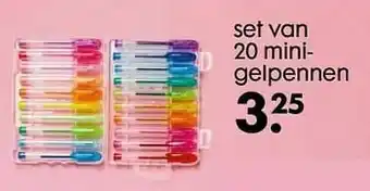 HEMA Set van 20 minigelpennen aanbieding
