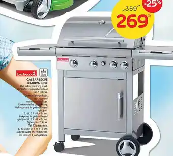 Brico Barbecook Gasbarbecue Kaduva Inox aanbieding