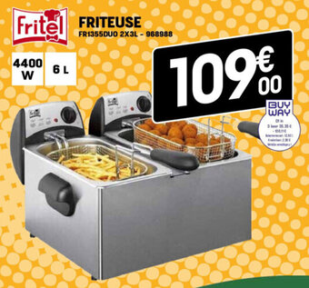 Electro Depot Fritel friteuse FR1355DUO 2X3L - 968988 aanbieding