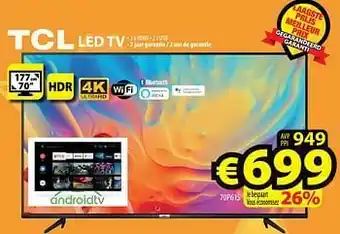 ElectroStock Tcl led tv 70p615 aanbieding