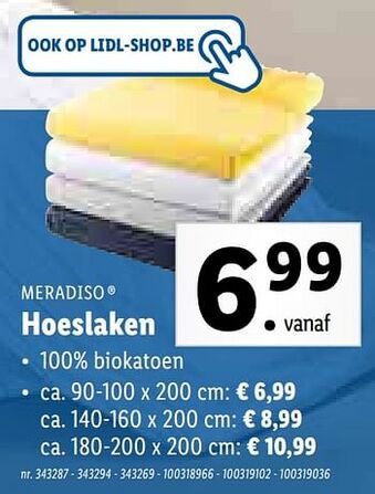 Lidl Hoeslaken aanbieding