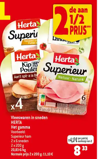 Herta superieur ham 2x200G