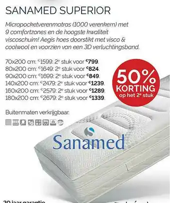 Micropocketverenmatras Sanamed Superior