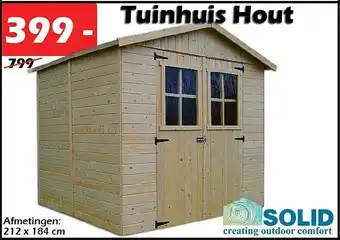 iTEK Tuinhuis Hout aanbieding