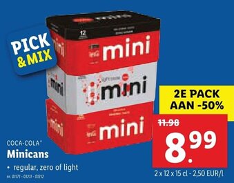 Lidl Coca-Cola Minicans aanbieding