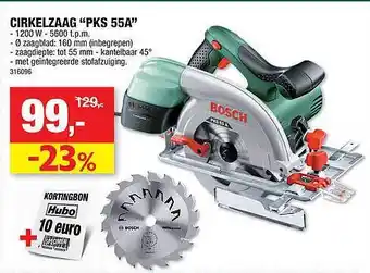 Hubo Cirkelzaag "pks 55a" Bosch aanbieding