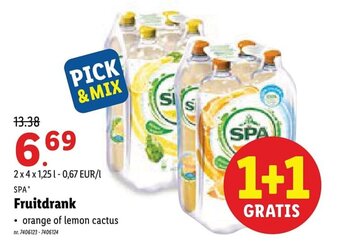 Lidl Spa Fruitdrank aanbieding