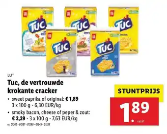 Lidl Lu Tuc, de vertrouwde krokante cracker aanbieding