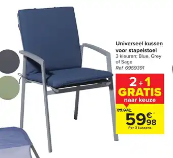 Carrefour Universeel kussen voor stapelstoel ref. 6959391 aanbieding
