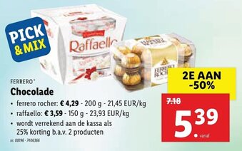 Lidl Ferrero Chocolade aanbieding