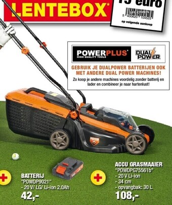 Hubo Accu grasmaaier aanbieding