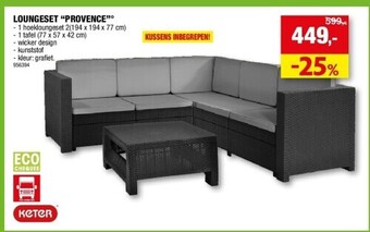 Hubo Loungeset “provence”° aanbieding