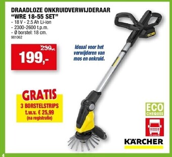 Hubo Draadloze onkruidverwijderaar “wre 18-55 set” aanbieding