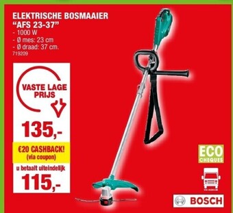 Hubo Elektrische bosmaaier “afs 23-37” aanbieding