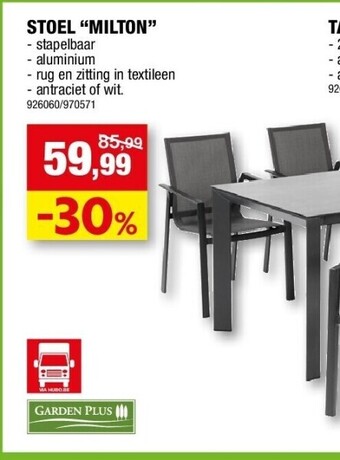 Hubo Stoel “milton” aanbieding