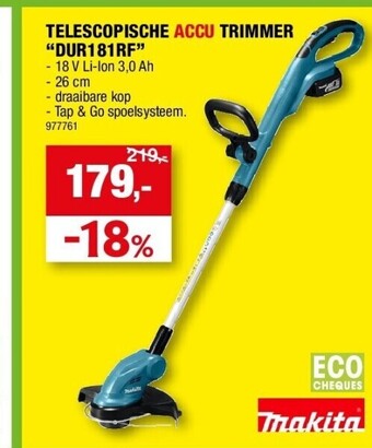 Hubo Telescopische accu trimmer “dur181rf” aanbieding