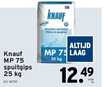 GAMMA Knauf mp 75 spuitgips 25 kg aanbieding